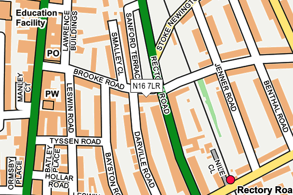 N16 7LR map - OS OpenMap – Local (Ordnance Survey)