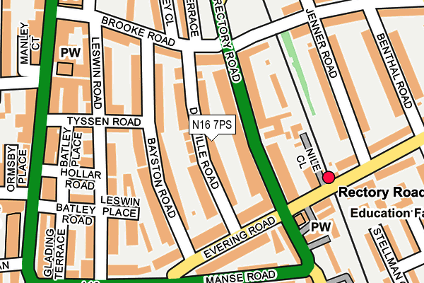 N16 7PS map - OS OpenMap – Local (Ordnance Survey)