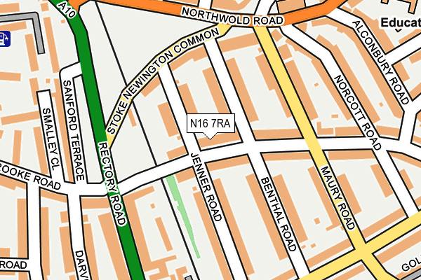 N16 7RA map - OS OpenMap – Local (Ordnance Survey)