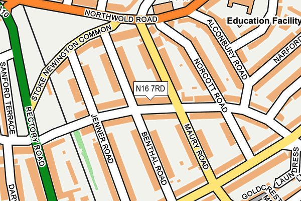 N16 7RD map - OS OpenMap – Local (Ordnance Survey)