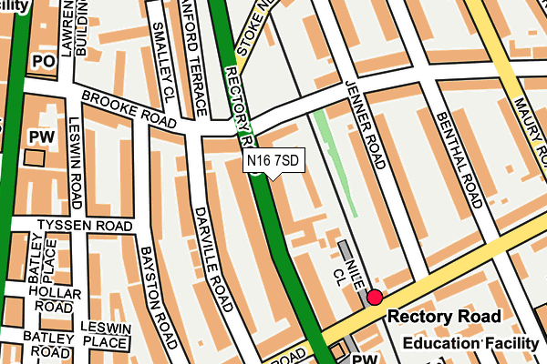 N16 7SD map - OS OpenMap – Local (Ordnance Survey)