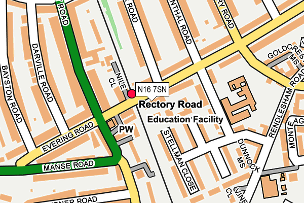 N16 7SN map - OS OpenMap – Local (Ordnance Survey)