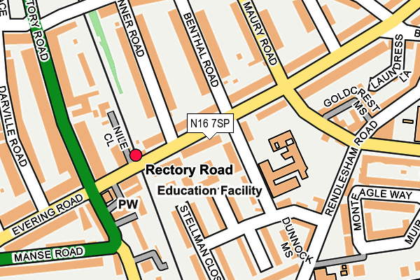 N16 7SP map - OS OpenMap – Local (Ordnance Survey)