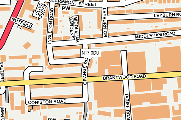 N17 0DU map - OS OpenMap – Local (Ordnance Survey)