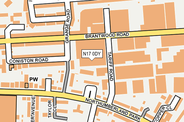 N17 0DY map - OS OpenMap – Local (Ordnance Survey)