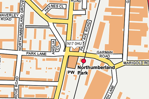 N17 0HU map - OS OpenMap – Local (Ordnance Survey)