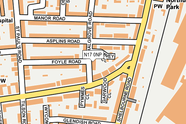 N17 0NP map - OS OpenMap – Local (Ordnance Survey)