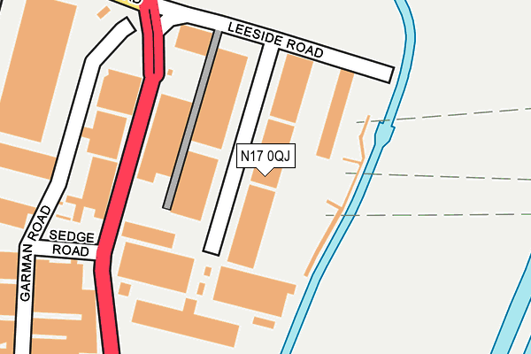 N17 0QJ map - OS OpenMap – Local (Ordnance Survey)