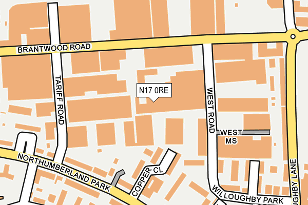 N17 0RE map - OS OpenMap – Local (Ordnance Survey)