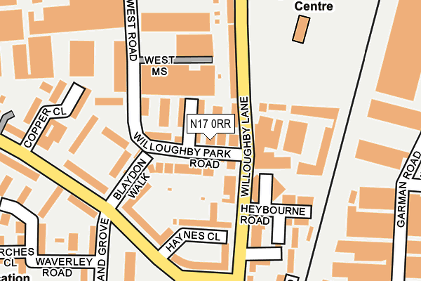 N17 0RR map - OS OpenMap – Local (Ordnance Survey)