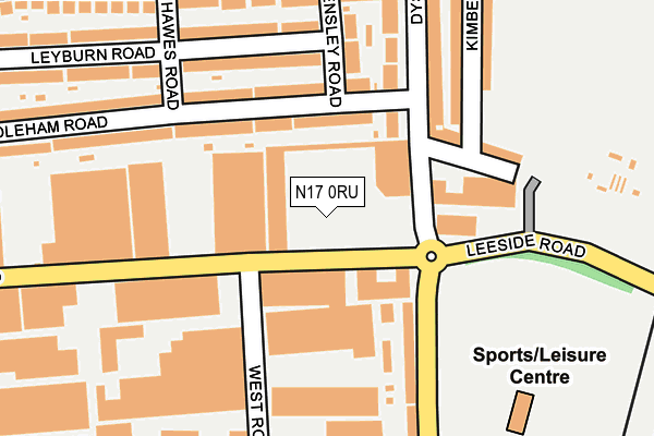 N17 0RU map - OS OpenMap – Local (Ordnance Survey)