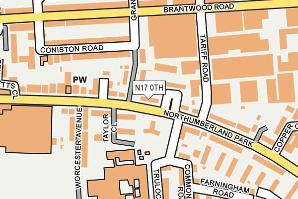 N17 0TH map - OS OpenMap – Local (Ordnance Survey)