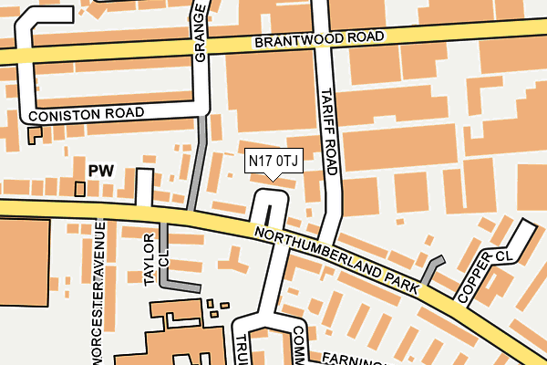 N17 0TJ map - OS OpenMap – Local (Ordnance Survey)
