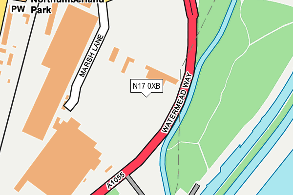 N17 0XB map - OS OpenMap – Local (Ordnance Survey)