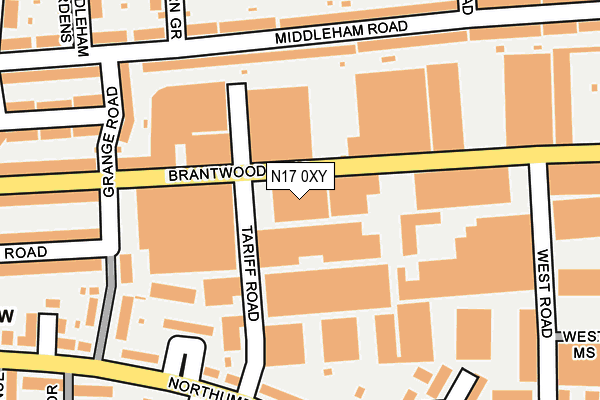 N17 0XY map - OS OpenMap – Local (Ordnance Survey)
