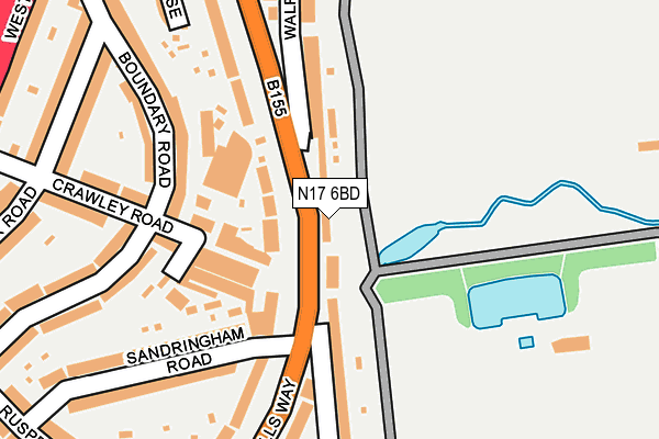 N17 6BD map - OS OpenMap – Local (Ordnance Survey)