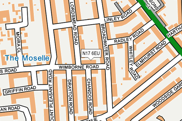 N17 6EU map - OS OpenMap – Local (Ordnance Survey)