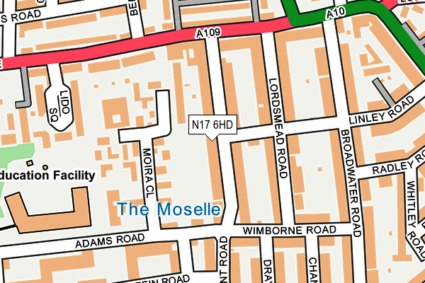 N17 6HD map - OS OpenMap – Local (Ordnance Survey)