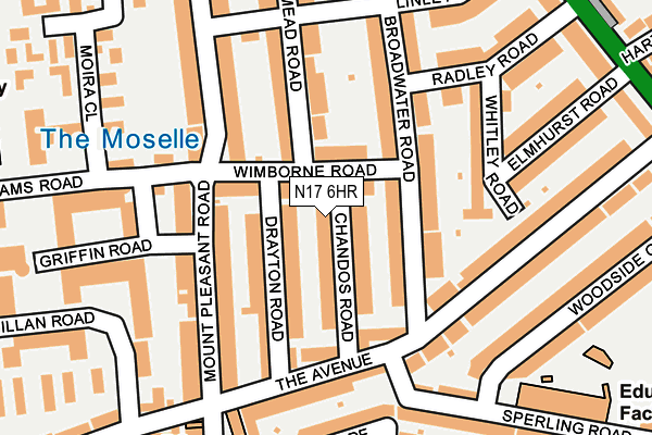 N17 6HR map - OS OpenMap – Local (Ordnance Survey)