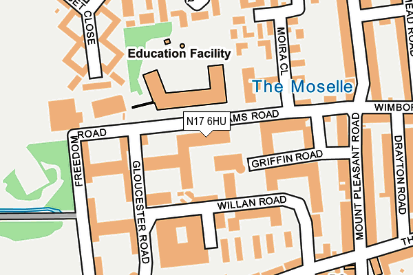 N17 6HU map - OS OpenMap – Local (Ordnance Survey)