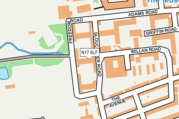 N17 6LF map - OS OpenMap – Local (Ordnance Survey)
