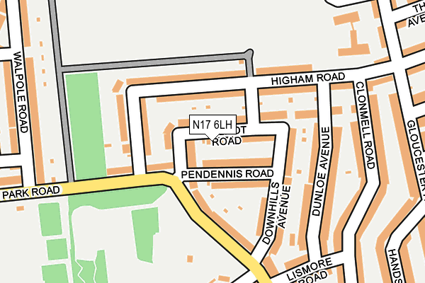 N17 6LH map - OS OpenMap – Local (Ordnance Survey)