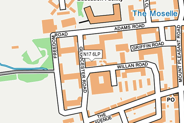 N17 6LP map - OS OpenMap – Local (Ordnance Survey)