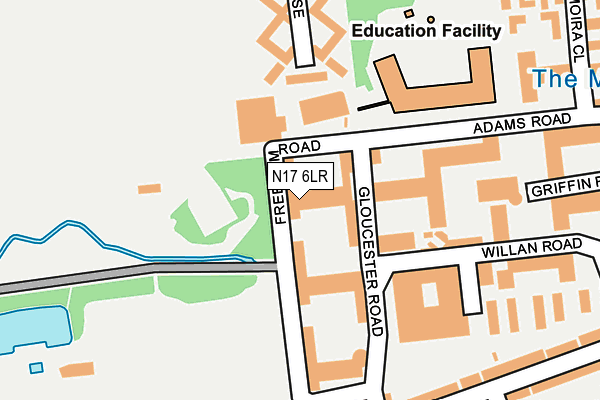N17 6LR map - OS OpenMap – Local (Ordnance Survey)
