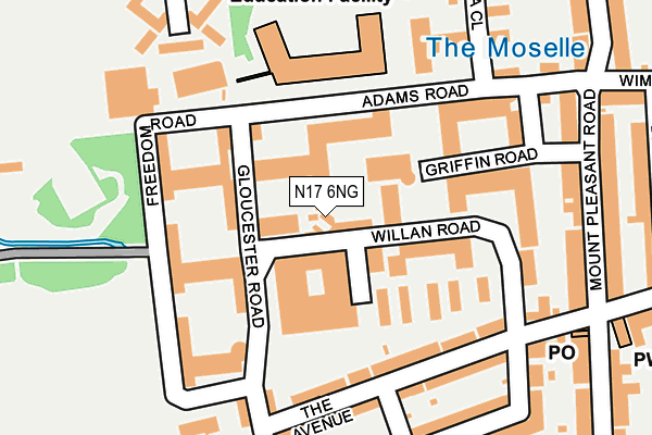N17 6NG map - OS OpenMap – Local (Ordnance Survey)