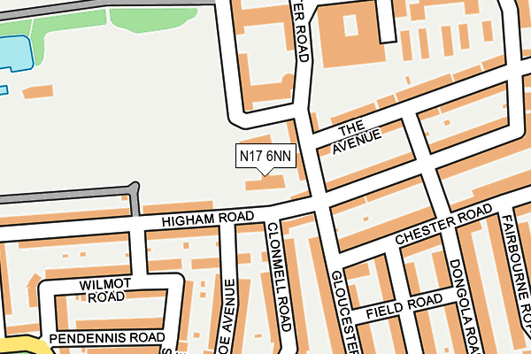 N17 6NN map - OS OpenMap – Local (Ordnance Survey)