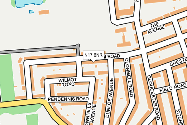 N17 6NR map - OS OpenMap – Local (Ordnance Survey)