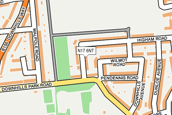 N17 6NT map - OS OpenMap – Local (Ordnance Survey)