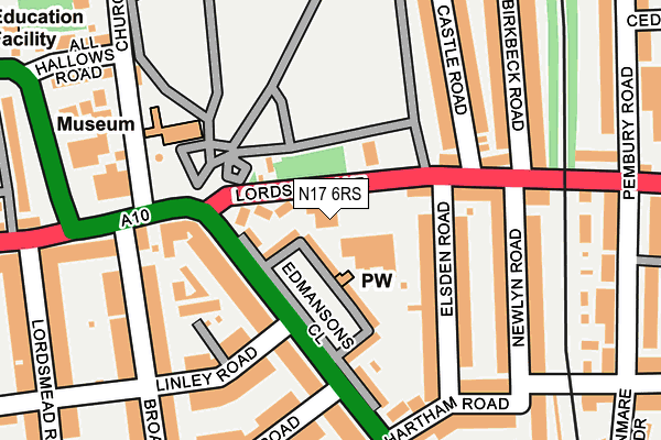 N17 6RS map - OS OpenMap – Local (Ordnance Survey)