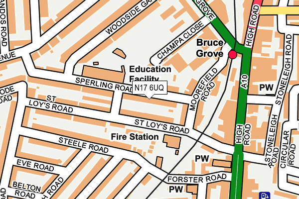 N17 6UQ map - OS OpenMap – Local (Ordnance Survey)