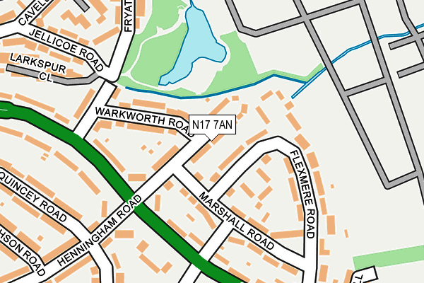 N17 7AN map - OS OpenMap – Local (Ordnance Survey)