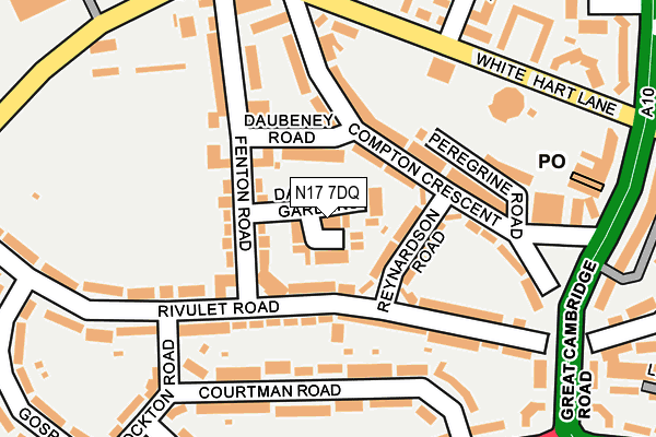 N17 7DQ map - OS OpenMap – Local (Ordnance Survey)