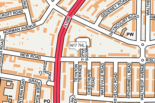 N17 7HL map - OS OpenMap – Local (Ordnance Survey)