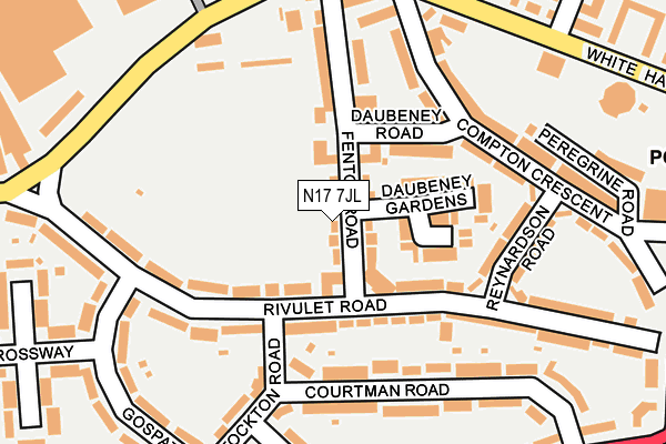 N17 7JL map - OS OpenMap – Local (Ordnance Survey)