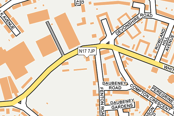 N17 7JP map - OS OpenMap – Local (Ordnance Survey)