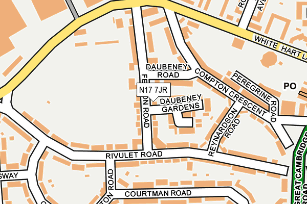 N17 7JR map - OS OpenMap – Local (Ordnance Survey)