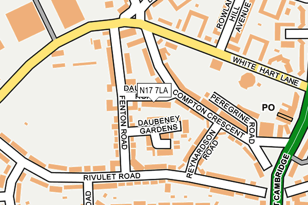 N17 7LA map - OS OpenMap – Local (Ordnance Survey)