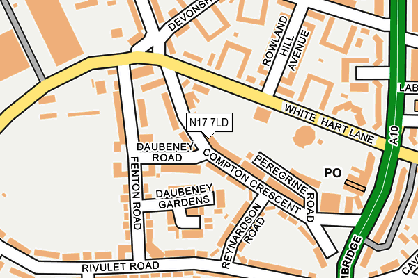 N17 7LD map - OS OpenMap – Local (Ordnance Survey)