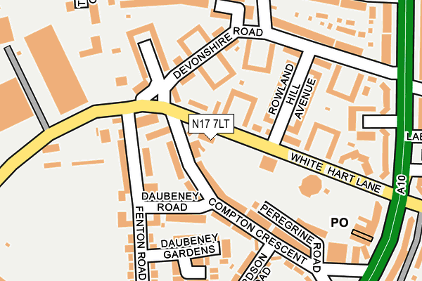 N17 7LT map - OS OpenMap – Local (Ordnance Survey)