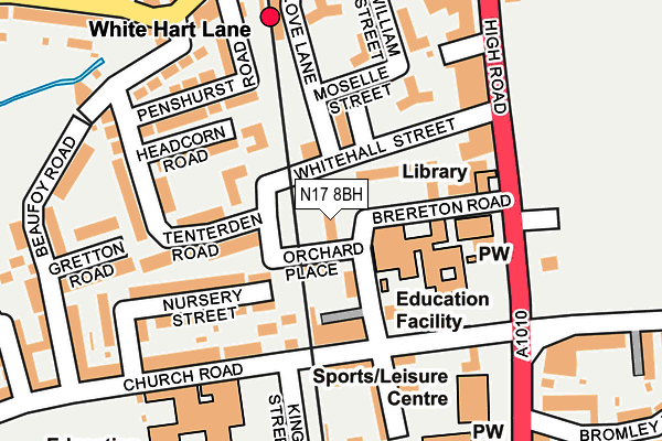 N17 8BH map - OS OpenMap – Local (Ordnance Survey)