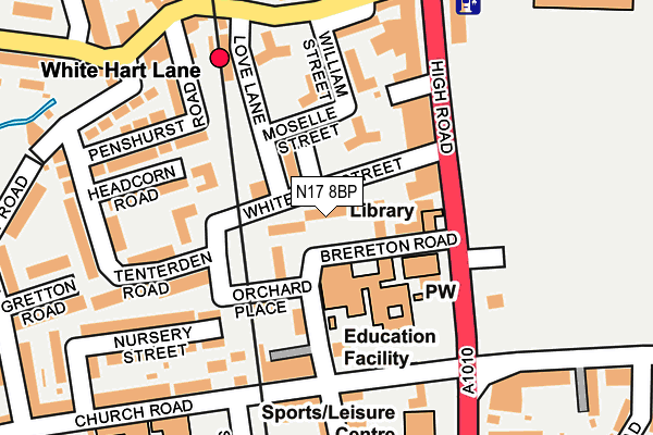 N17 8BP map - OS OpenMap – Local (Ordnance Survey)