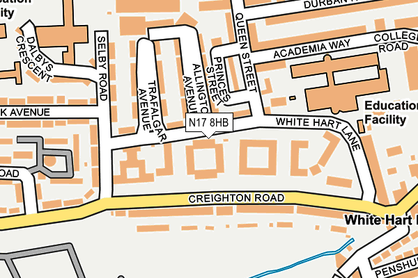 N17 8HB map - OS OpenMap – Local (Ordnance Survey)