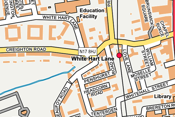 N17 8HJ map - OS OpenMap – Local (Ordnance Survey)