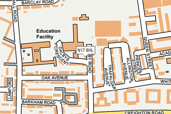 N17 8HL map - OS OpenMap – Local (Ordnance Survey)