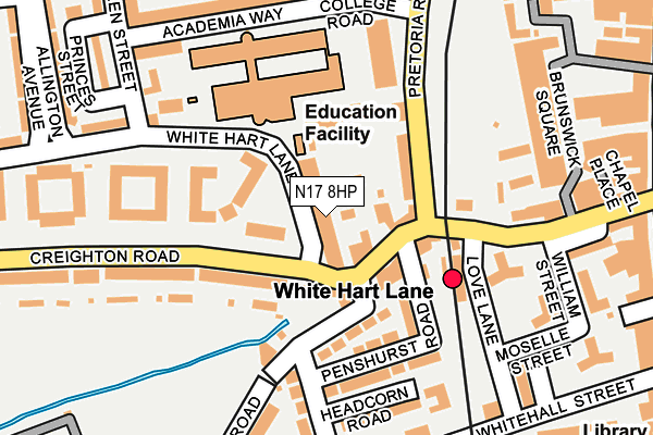 N17 8HP map - OS OpenMap – Local (Ordnance Survey)