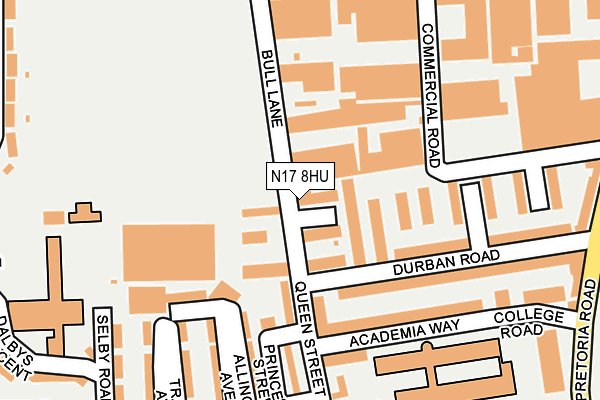 N17 8HU map - OS OpenMap – Local (Ordnance Survey)